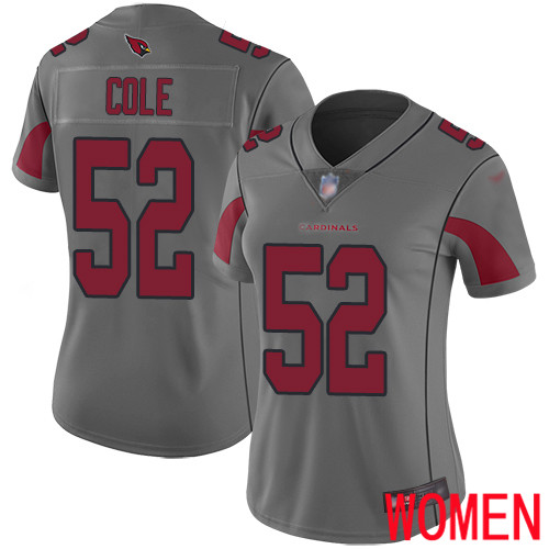 Arizona Cardinals Limited Silver Women Mason Cole Jersey NFL Football #52 Inverted Legend->arizona cardinals->NFL Jersey